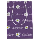 Purple and Yellow Whimsical Daisy Custom Text