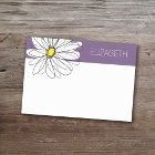 Purple and Yellow Whimsical Daisy Custom Text