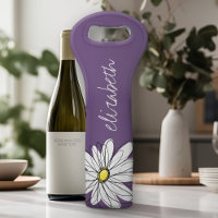 Purple and Yellow Whimsical Daisy Custom Text