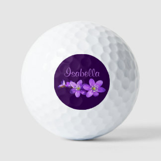Purple Anemone Flowers Name Golf Balls