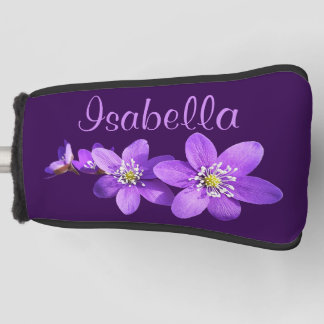 Purple Anemone Flowers Name Golf Head Cover
