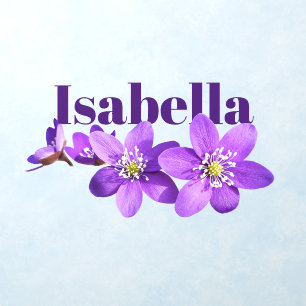 Purple Anemone Flowers Personalized Vinyl Sticker