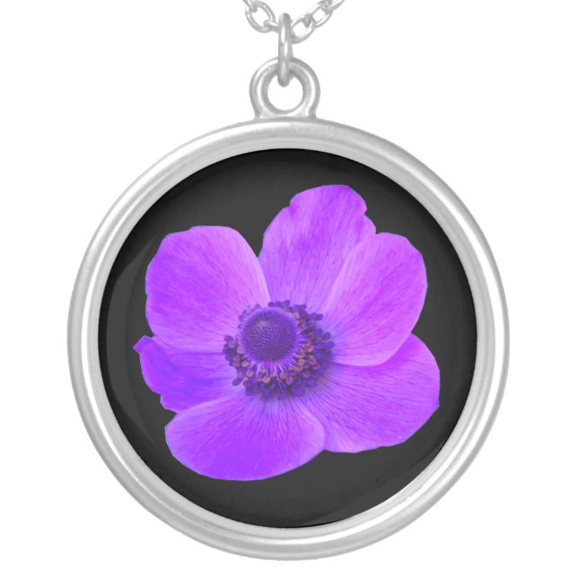 Purple Anemone Necklace (Front)