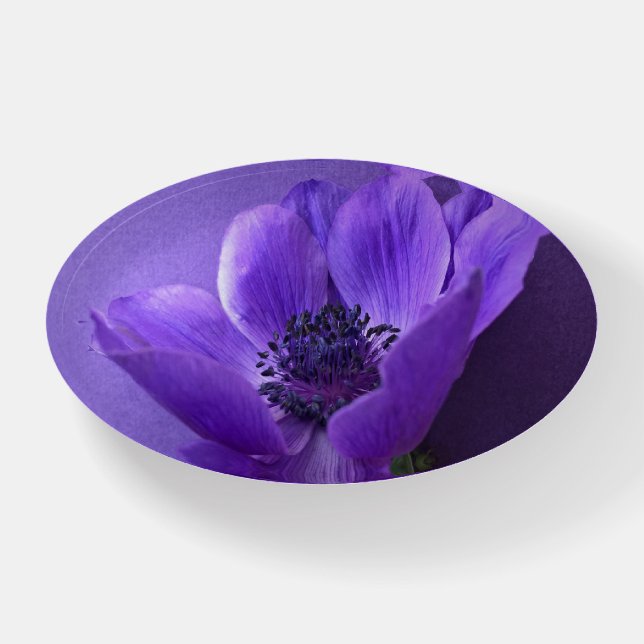 Purple anemone paperweight (Front)