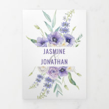 Purple Anemones Roses Daisies Hydrangeas Wedding