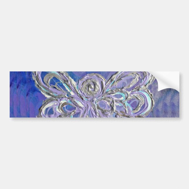 Purple Angel Bumper Sticker (Front)