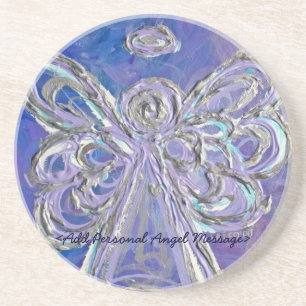 Purple Angel Coaster with Customized Message