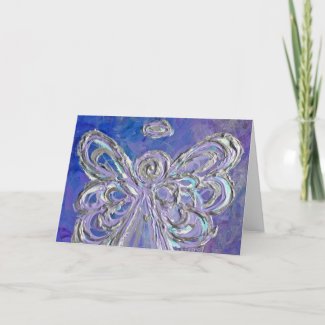 Purple Angel Greeting Card or Note Cards