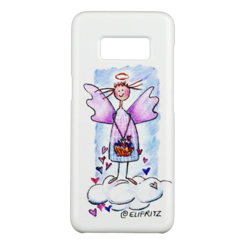 Purple Angel on White Cloud with Basket of Hearts  Case_Mate Samsung Galaxy S8 Case