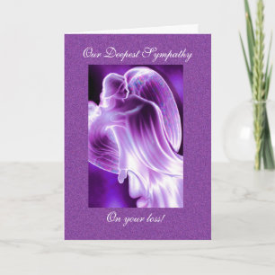 Purple Angel Sympathy Card