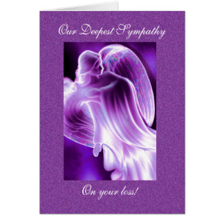 Purple Angel Sympathy Card