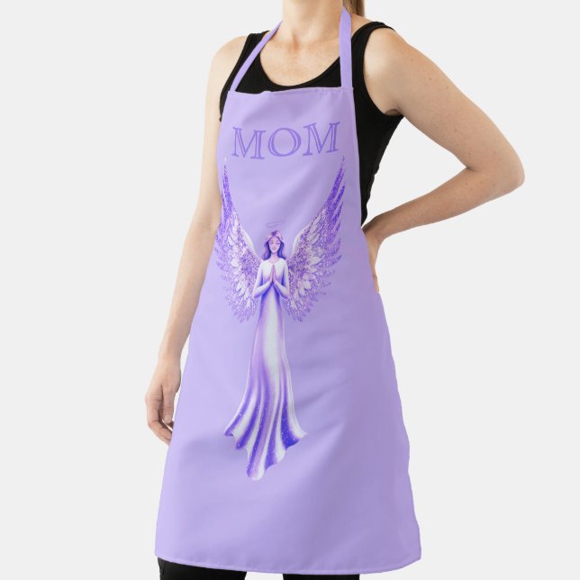 Purple Angel With Sparkly Wings | Mom Apron (Insitu)