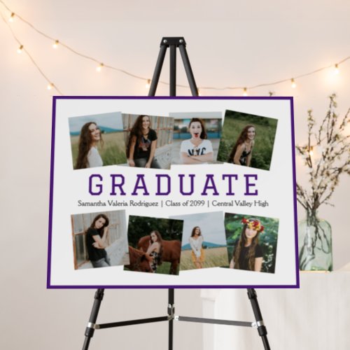 Purple Angled Eight_Photo Graduation Foam Board
