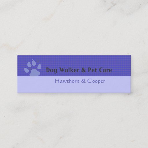 Customizable Paws Minimal Minicard Business Card