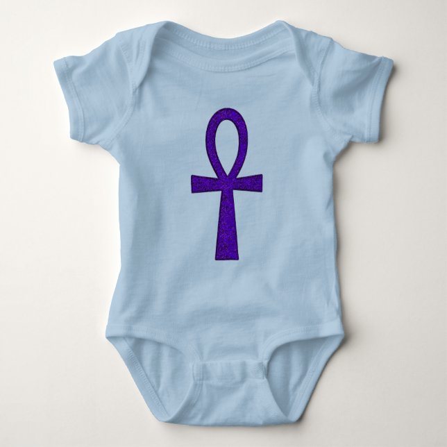 Purple Ankh Baby Bodysuit (Front)