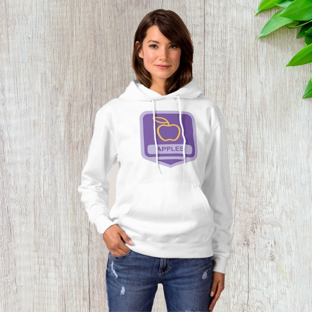 Purple Apple Badge Design Fruit Lover  Hoodie (Creator Uploaded)