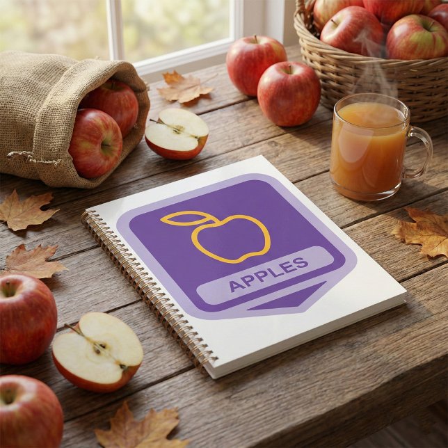 Purple Apple Badge Design Fruit Lover  Planner (Creator Uploaded)