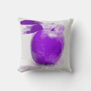 Purple Apple painting #1 - Pillow