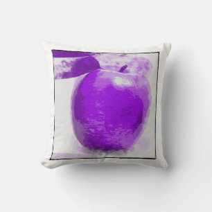 Purple Apple painting #2 - Pillow