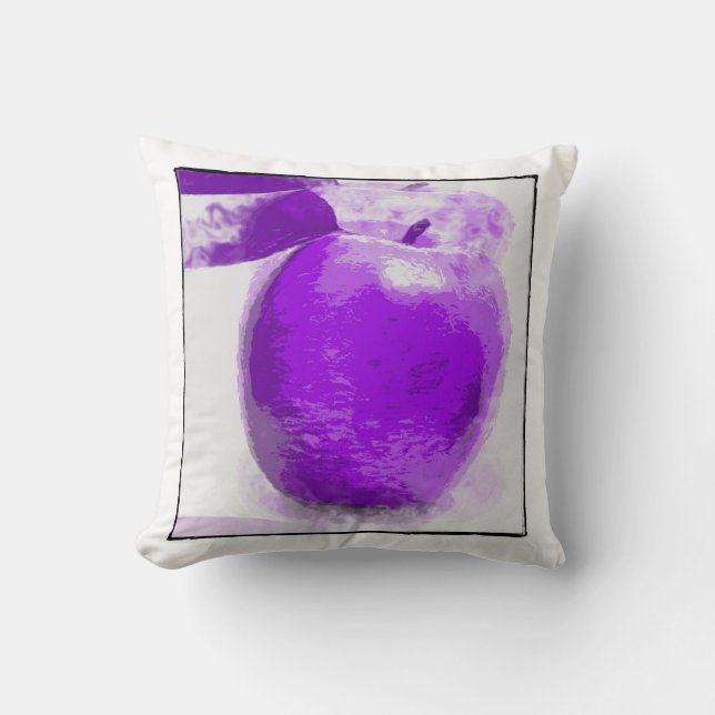 Purple Apple painting #2 - Pillow (Front)
