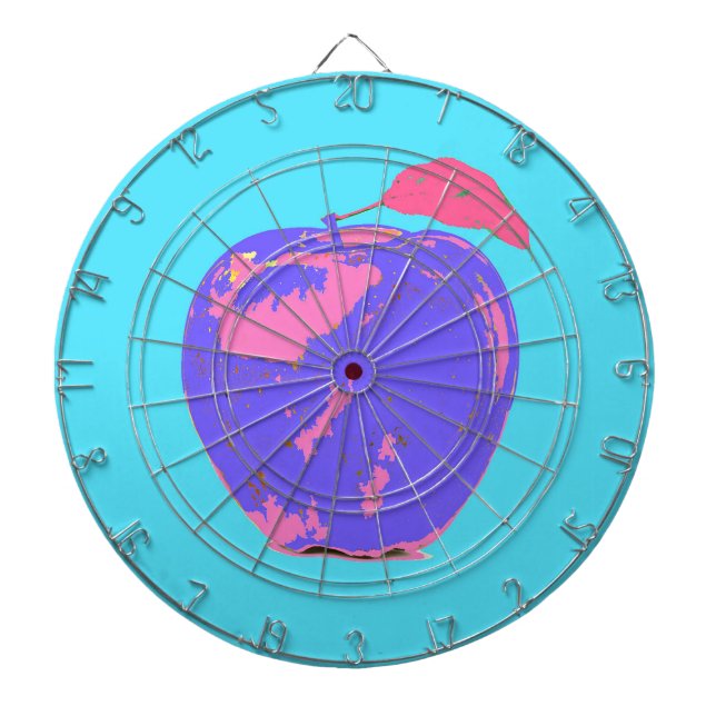 Purple Apple Pop Art Dart Board (Front)