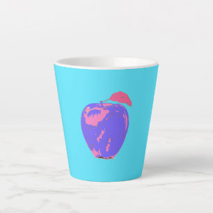 Purple Apple Pop Art Latte Mug