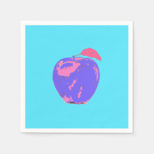 Purple Apple Pop Art Napkins