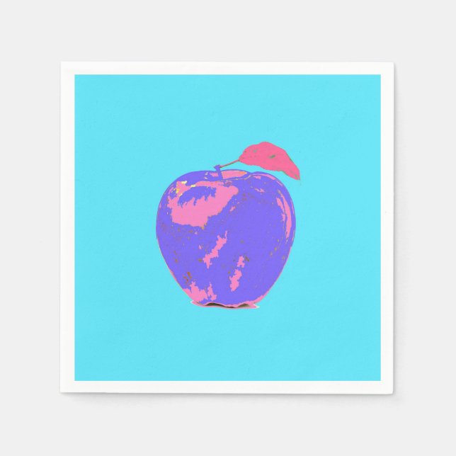 Purple Apple Pop Art Napkins (Front)