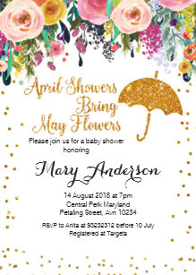 April Showers Invitations Zazzle Purple April Showers Baby Shower Invitation