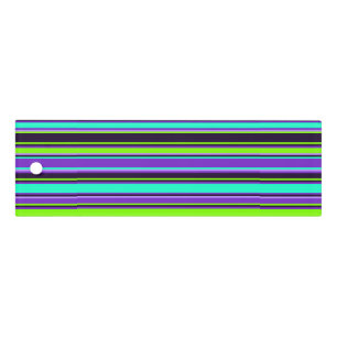 Purple, Aqua, & Chartreuse Striped Ruler