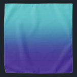 Purple Aqua Gradient Ombre Bandana<br><div class="desc">This fade-out effect is such a beautiful way to display any color or combination of colors. Colors in this gradient are purple to aqua reminiscent of the variations of color in the waters of the Caribbean or Key West, Florida. This can be used for a handkerchief or a packet sqaure...</div>