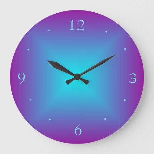 PurpleAqua Illuminated Printed  Design Wall Clock