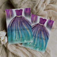 Purple Aqua Teal Ombre Mermaid Dress Quinceanera