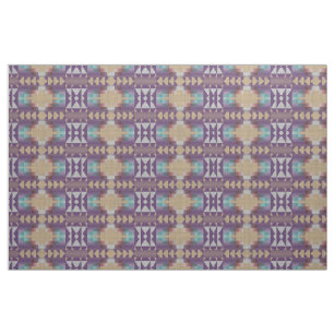 Purple Aqua Turquoise Taupe Beige Red Ethnic Look Fabric