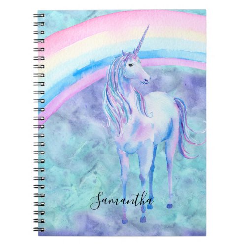 Purple Aqua Unicorn Dream Notebook