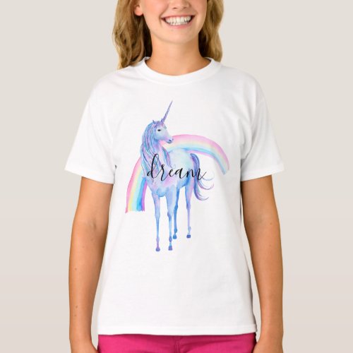 Purple Aqua Unicorn Dream T_Shirt