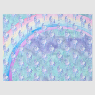 Purple Aqua Unicorn Dream Tissue Paper