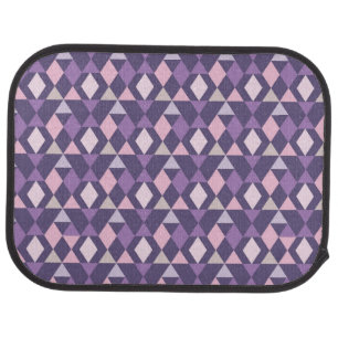 Purple Arabic Geometric Pattern Car Mat