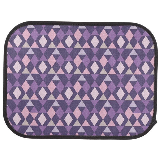 Purple Arabic Geometric Pattern Car Mat (Rear)