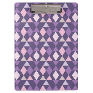 Purple Arabic Geometric Pattern Clipboard