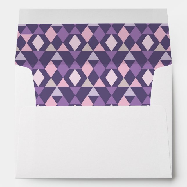 Purple Arabic Geometric Pattern Envelope (Back (Bottom))