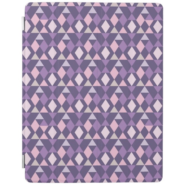 Purple Arabic Geometric Pattern iPad Smart Cover (Front)