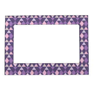 Purple Arabic Geometric Pattern Magnetic Frame