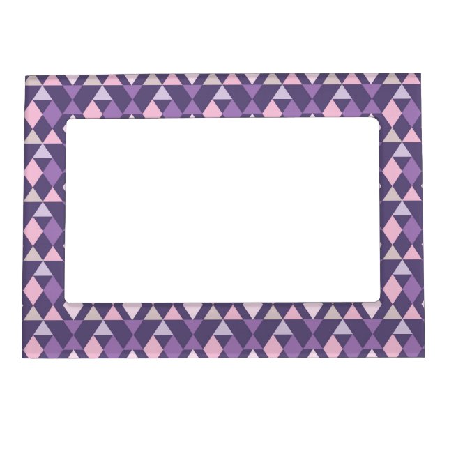 Purple Arabic Geometric Pattern Magnetic Frame (Front)
