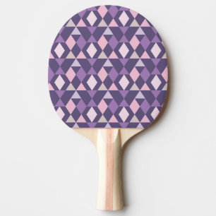 Purple Arabic Geometric Pattern Ping-Pong Paddle