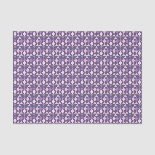 Purple Arabic Geometric Pattern Tissue Paper (Front)