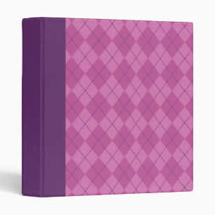 Purple Argyle Binder