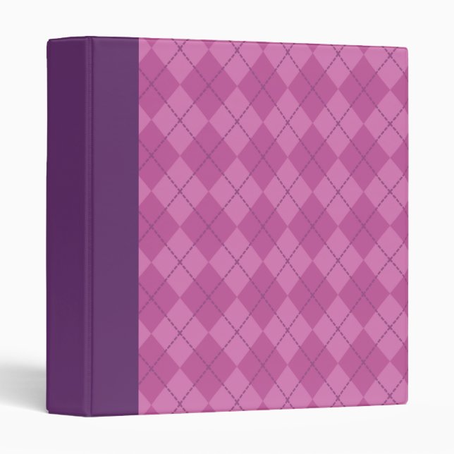 Purple Argyle Binder (Front/Spine)