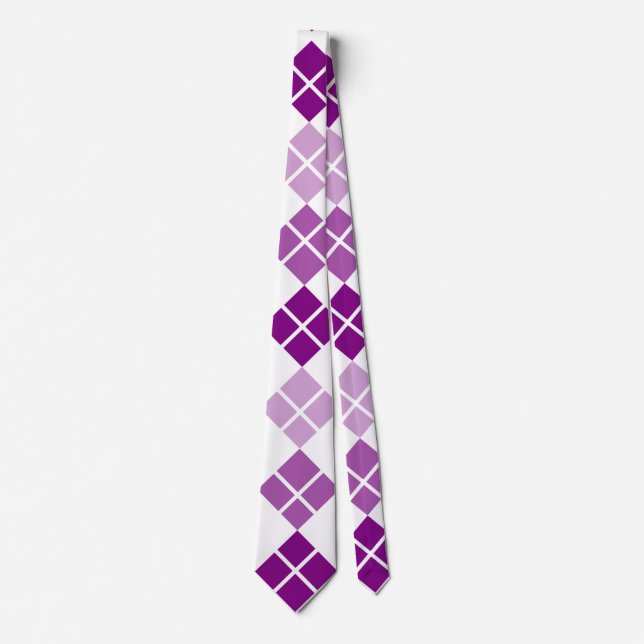 Purple Argyle Custom Tie (Front)