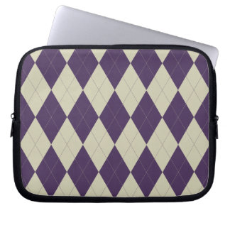 Purple Argyle Electronics Case Sleeve